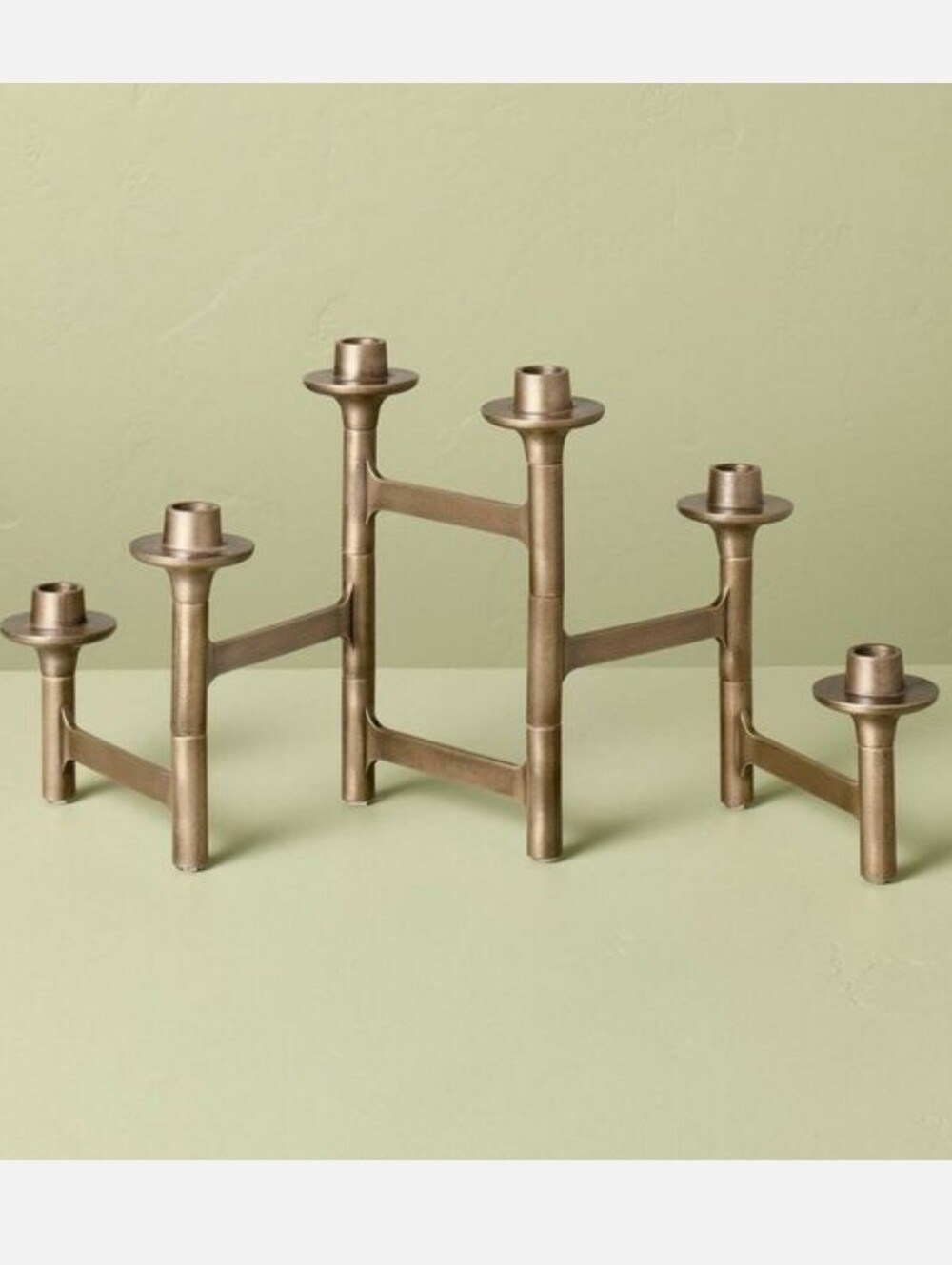 6Ct. Taper Adjustable Brass Candelabra - Hearth & Hand With Magnolia